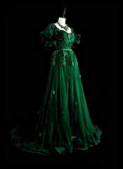 Vintage A line Spaghetti Strap Dark Green With Lace Beadings Long Prom Gown Party Wear Fashion Dresses N1827