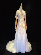 Beautiful Prom Dresses Mermaid Spaghetti Strap Gold Lace With Sleeves Long Formal Evening Outfits N3659
