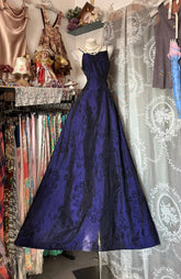 Classy Prom Dresses Ball Gown Spaghetti Strap Navy Blue Long Formal Evening Outfits N3728