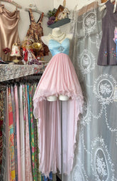 Classy Prom Dresses High Low Sweetheart Pink Chiffon Long Formal Evening Outfits N3727