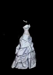 Vintage Prom Dresses Ball Gown Sweetheart Light Lilac Taffeta 80s With Lace Long Formal Evening Outfits N3895