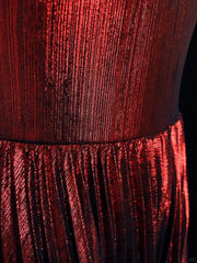 Vintage Prom Dresses 80s A line Spaghetti Strap Burgundy Backless Long Semi Formal Evening Outfits N3647