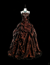 Vintage 1780s Ball Gown Spaghetti Straps Sleeveless With Beadings Long Prom Dresses N1603
