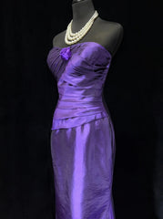 Timeless Prom Dresses Mermaid Sweetheart Grape With Flowers Long Evening Outfits N3295
