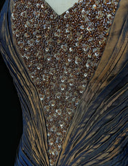Vintage Prom Dresses Inspo Mermaid Spaghetti Strap Brown Long 80s With Beaded Formal Gowns N3391