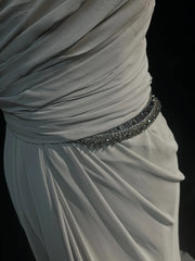 Vintage Prom Dresses Inspo Mermaid Sweetheart Silver Gray With Ruffled For Women Formal Dress N3245