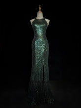 Sparkly Prom Dresses Inspo Mermaid 90s Jewel Neck Dark Green With Split For Women Formal Dress N3271