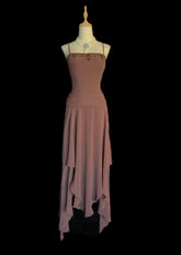Vintage Prom Dresses 80s A Line Spaghetti Strap Chiffon With Cape Evening Outfits N3465