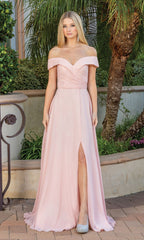 Off-the-Shoulder Classic Long Formal Dress 4289