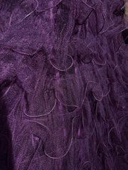 Modest Prom Dresses Inspo Mermaid Sweetheart Purple Tulle Ruffled 80s Long Formal Gowns N3395