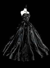 Modest Prom Dresses Ball Gown Strapless Black Tulle Sweet 16 Dress Formal Evening Outfits N3517