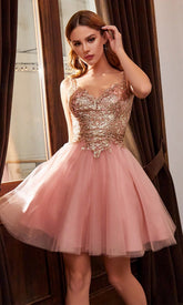Ladivine Short Party Dress 9239