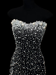 Affordable Sequin 1950s Formal Mermaid Sweetheart With Beaded Pearls Style Impress Long Prom Dresses Party Formal Gowns SA018
