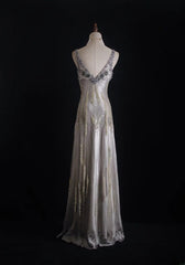 Vintage Prom Dresses 90s Formal A line Sweetheart Straps With Beadings Long Party Gowns Prom Dresses AS022