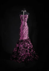 Women's Cocktail Party Gowns 90s Mermaid Purple Sweetheart Taffeta With Beads Long Graduation Dinner Outfits Prom Dresses AS068