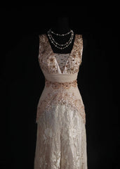 Women's Cocktail Party Gowns 90s A line V Neck Lace With Beads Long Graduation Dinner Outfits Prom Dresses AS074