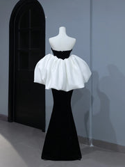 Modest Prom Dresses Aesthetic Mermaid Sweetheart Black Velvet Inspiration Style Impress With Cape Long Party Formal Gown AS398