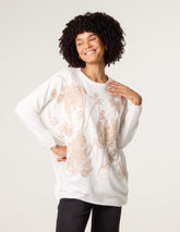 Embroidered Round Neck Jumper