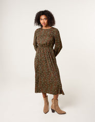 Animal Print Midi Dress
