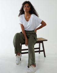 Wide Leg Cargo Trousers