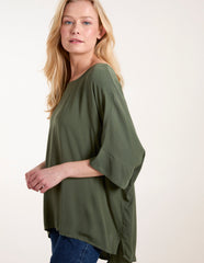 Button Back Viscose Top