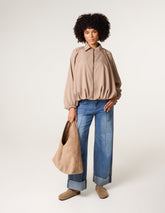 Drape Puffball Zipper Jacket