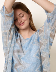 Zig Zag Round Neck Oversized Top