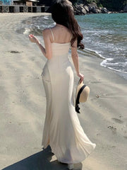 Classy Prom Dresses Mermaid Spaghetti Strap With Flower Chiffon Evening Gown Formal Dress N4023
