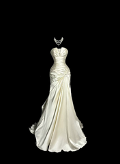 Gorgeous Prom Dresses Mermaid Strapless Satin With Ruffled For Women Formal Evening Outfits N3792