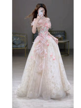 Princess Ball Gown Off The Shoulder Tulle Pink Prom Dresses Inspiration Long Party Night Gowns 20th Birthday Outfits AB2236