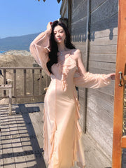 Simple Spaghetti Straps Coral Pink Mermaid Prom Dresses Long Birthday Outfits AB2411