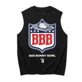 Bad Bunny Bowl Men's Sleeveless Cotton Tank Top