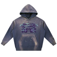 Boomin' Vintage Washed Frayed Fleece Hoodie
