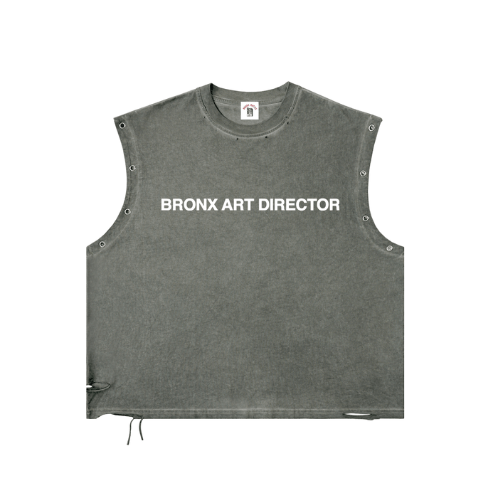 Bronx Art Director Distressed Grommet Eyelet Tank Top by Bronx Native for New York summer