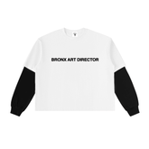 Bronx Art Director Layered Contrast Sleeve Cotton T-Shirt by Bronx Native for New York summer