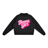 Bronx Girl Essential Fleece Mock-Neck Crew Sweatshirt by Bronx Native