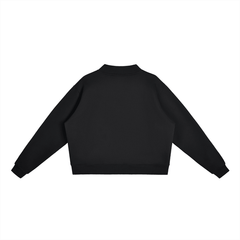Bronx Girl Essential Fleece Mock-Neck Crew Sweatshirt by Bronx Native