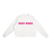 Bronx Women Are Essential Fleece Mock-Neck Crew Sweatshirt by Bronx Native