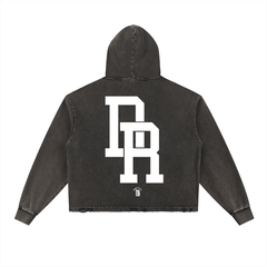 Capitaleña Vintage Washed Frayed-Hem Hoodie