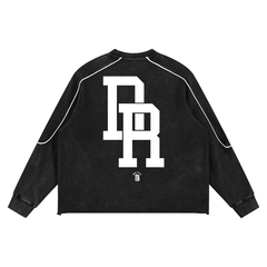 Capitaleño Mineral Wash Piping Raw Hem Sweatshirt