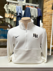 Nike Club Fleece 1/2 zip Sweatshirt, white, stacked Hs
