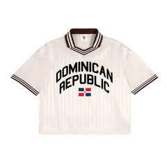 Dominican Classic Contrast Stripes Polo Collar T-Shirt by Bronx Native