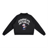 Dominican Republic Essential Fleece Mock-Neck Crew Sweatshirt