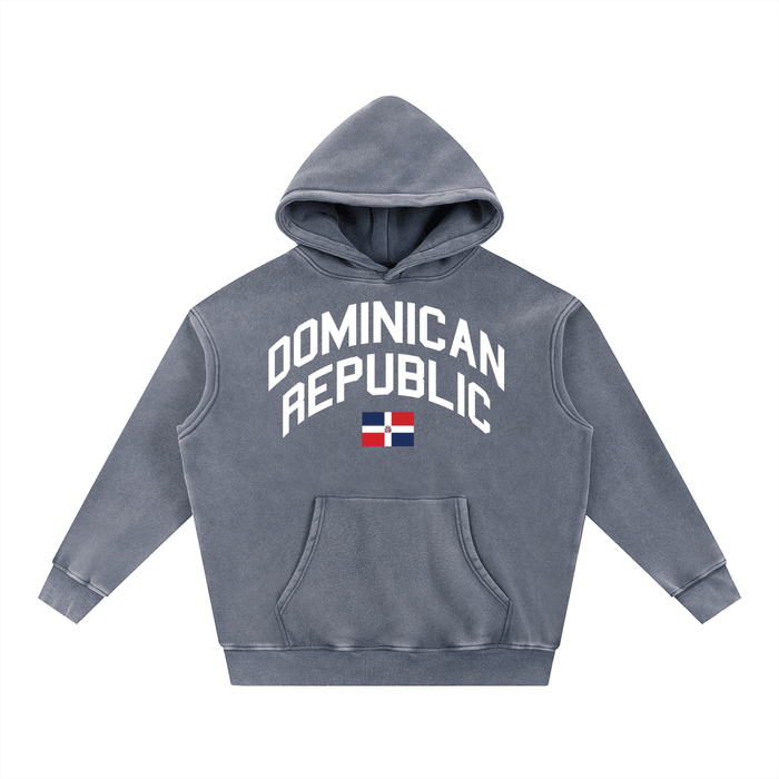 Dominican Republic π©π΄ Snow Wash Fleece Oversize Hoodie