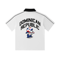 DR to the World Short-Sleeve Polo Shirt by Bronx Native, Summer 2026 polos with BX pride and New York streetwear energy