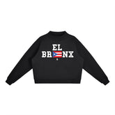 EL BRONX PR Essential Fleece Mock-Neck Crew Sweatshirt