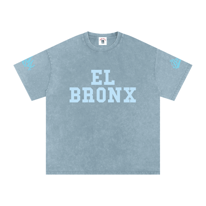 El Bronx Snow Washed Oversized Cotton T-Shirt by Bronx Native for New York summer