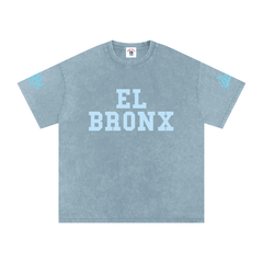 El Bronx Snow Washed Oversized Cotton T-Shirt by Bronx Native for New York summer