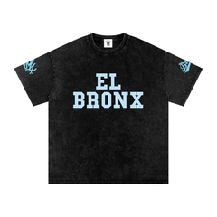 El Bronx Snow Washed Oversized Cotton T-Shirt by Bronx Native for New York summer