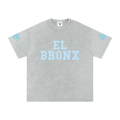 El Bronx Snow Washed Oversized Cotton T-Shirt by Bronx Native for New York summer